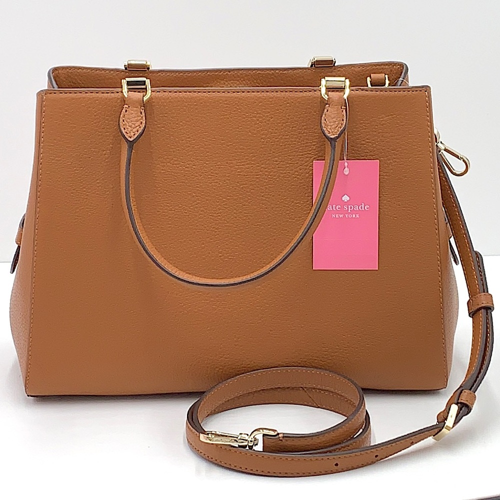 Kate Spade Leila Medium Triple Compartment Satchel Warm Ginger - Picture 8 of 16